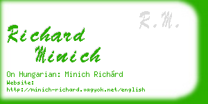 richard minich business card
